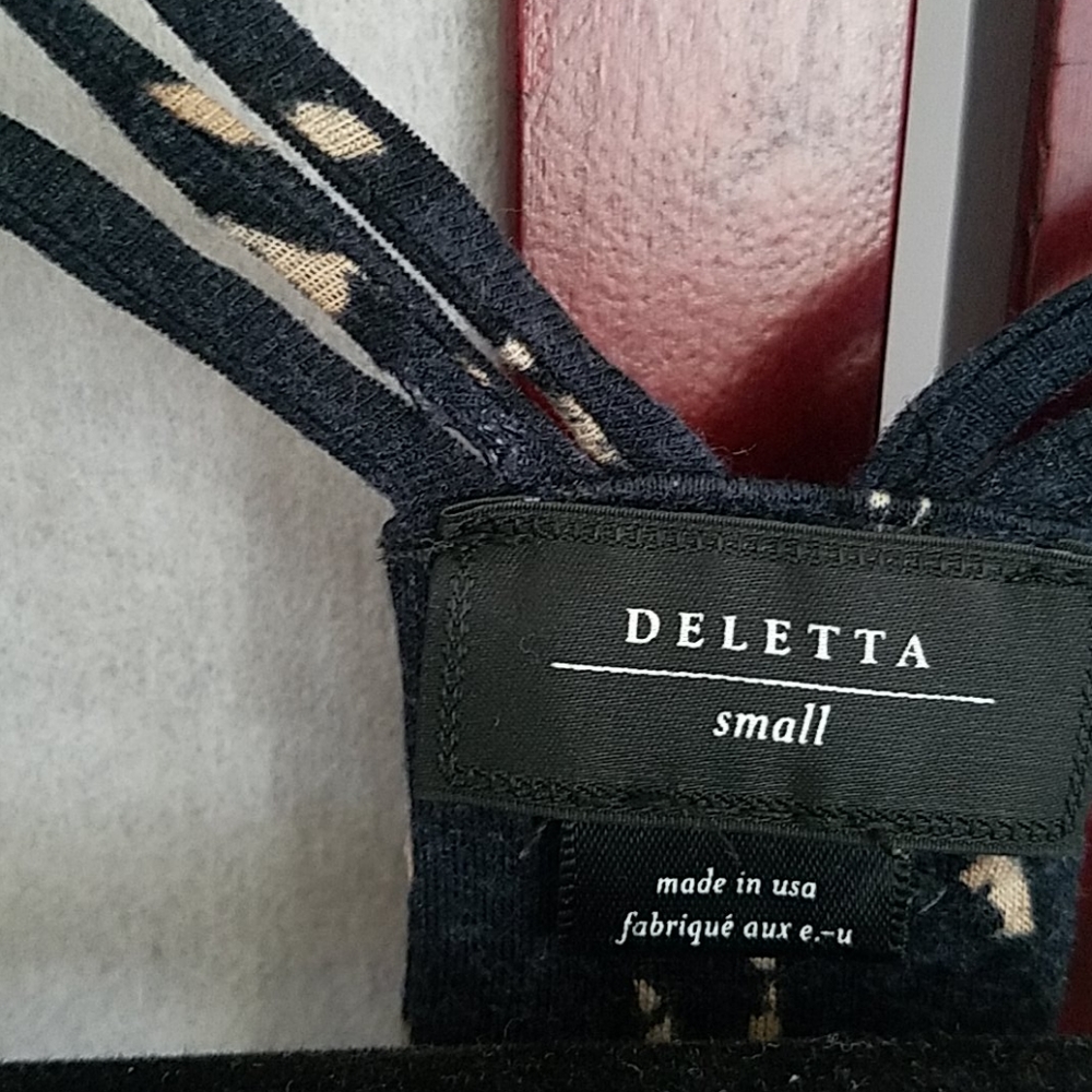 Anthropologie Black and cream leopard tank top S - Picture 4 of 4